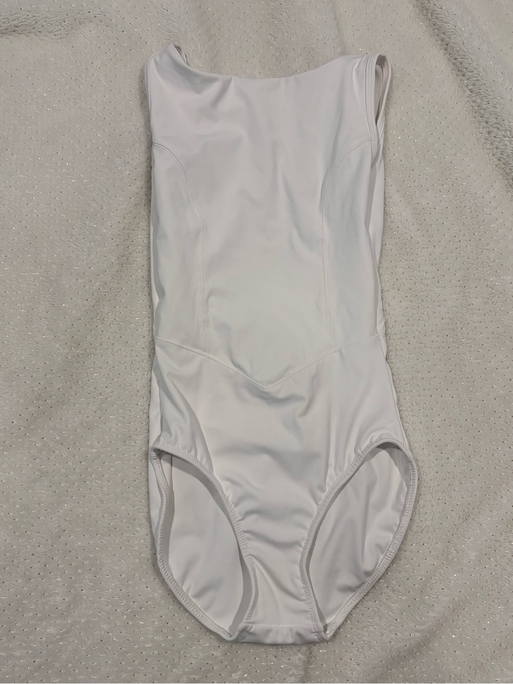 Women's White Scoop Neck Bodysuit leotard - Sleek Stretch Fit Tiger Friday